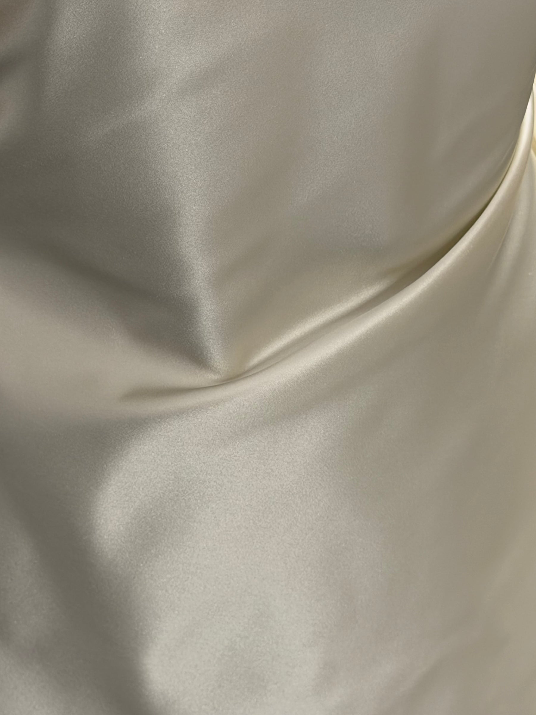 Pale Ivory Silk Duchess Satin - P755
