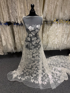 Ivory Sequin Embroidered Lace - EB1102
