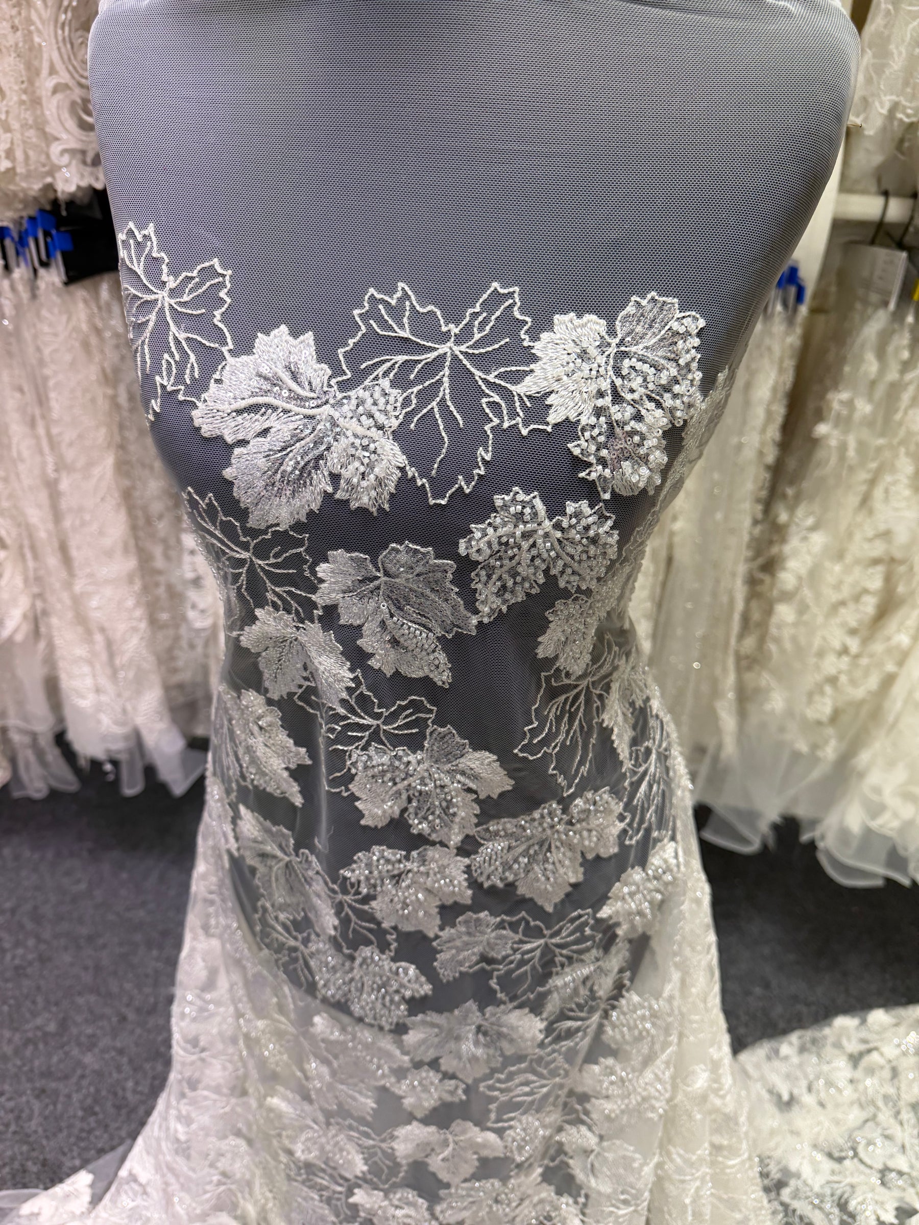 Ivory Sequin Embroidered Lace - EB1102