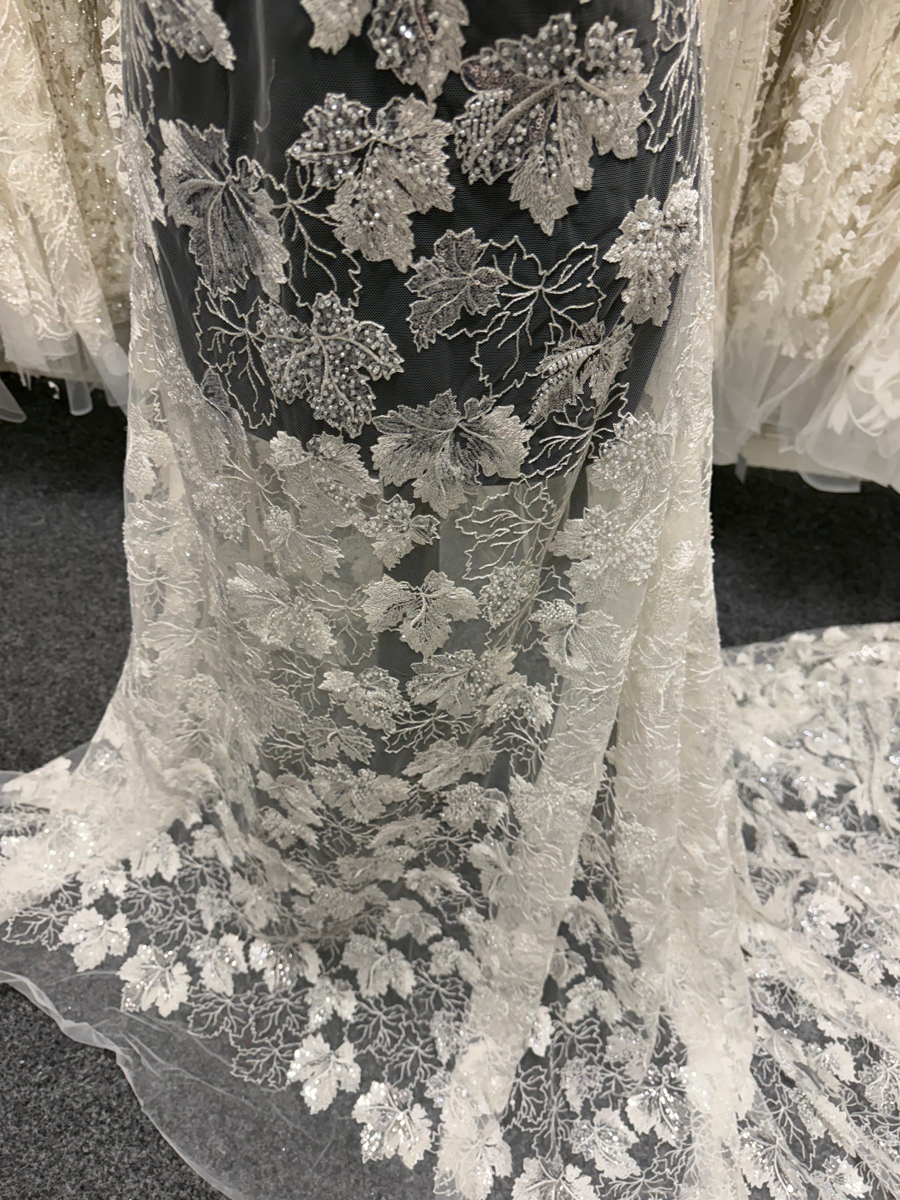 Ivory Sequin Embroidered Lace - EB1102
