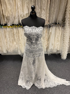 Ivory Sequin Guipure Lace - LB4002