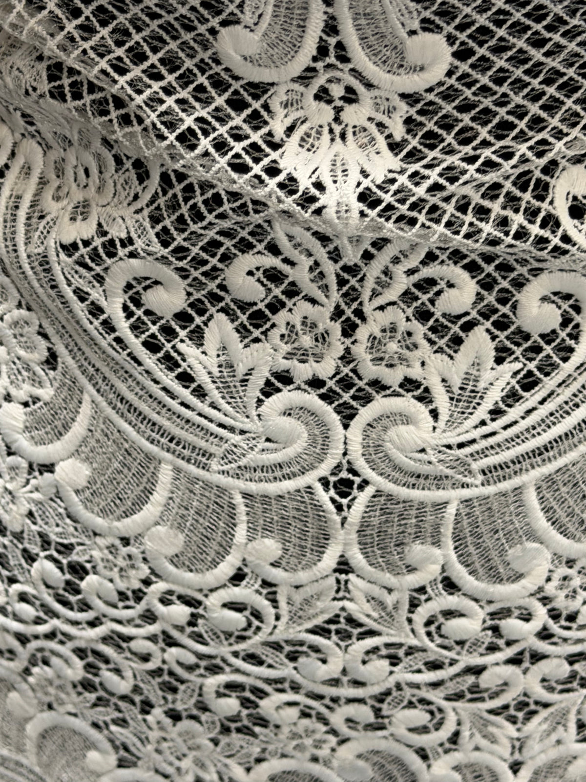 Ivory Sequin Guipure Lace - LB4002