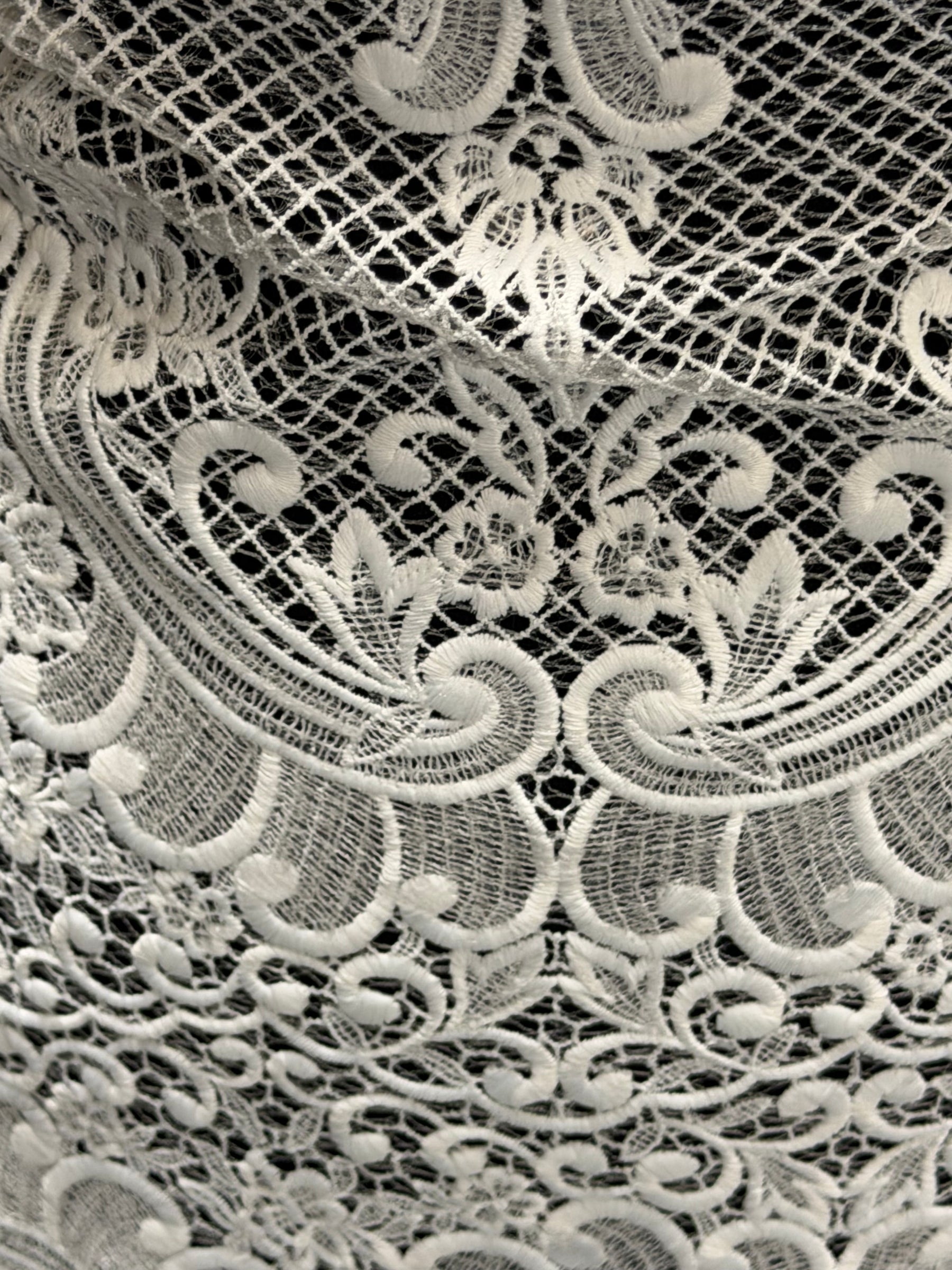 Ivory Sequin Guipure Lace - LB4002