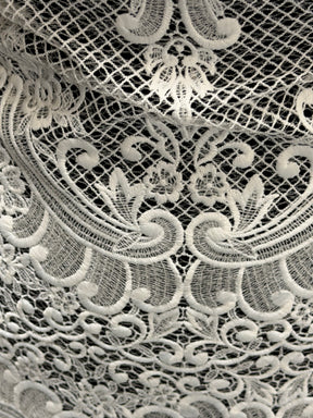 Ivory Sequin Guipure Lace - LB4002