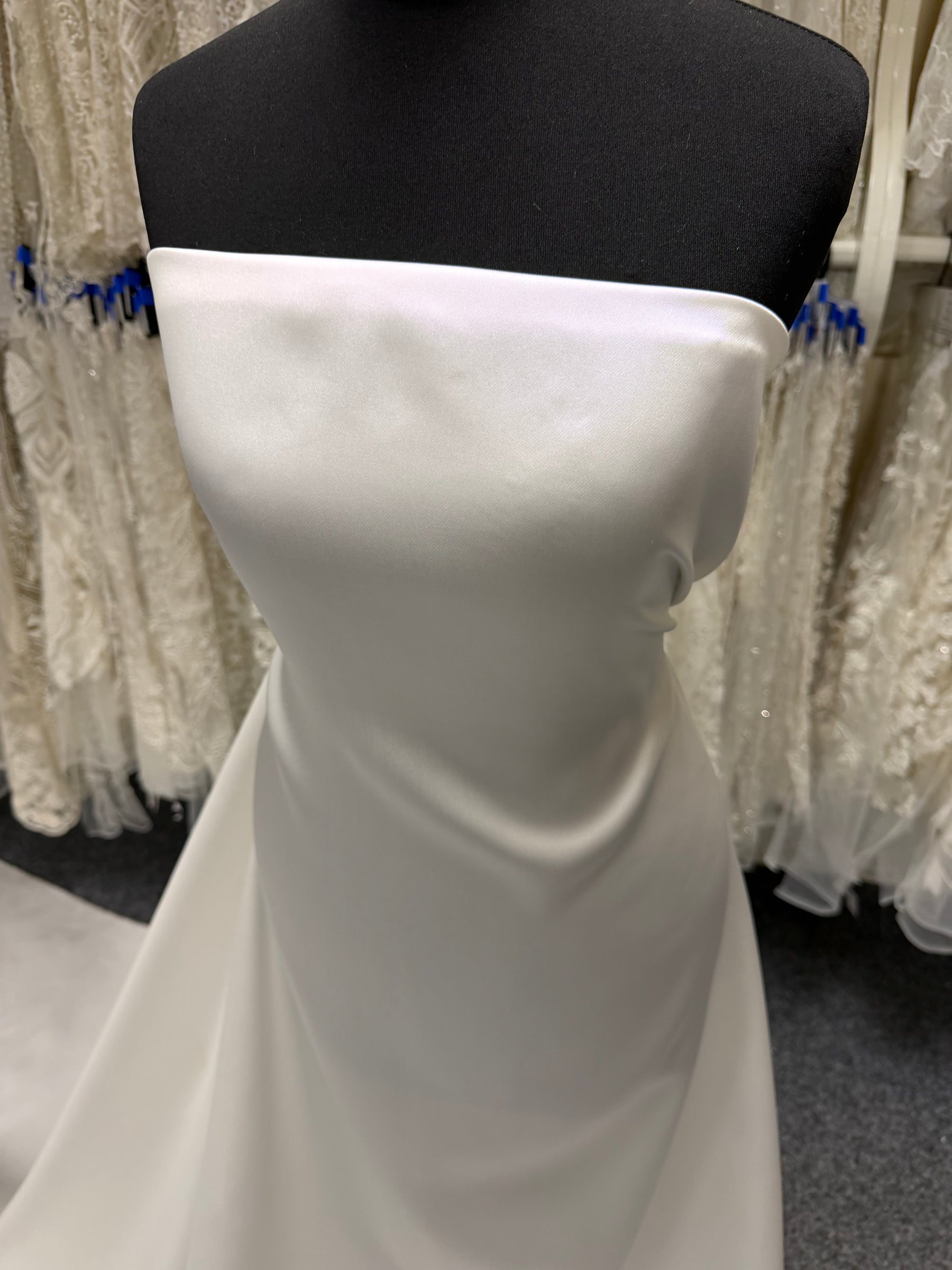 Pale Ivory Silk Blend Mikado - P598