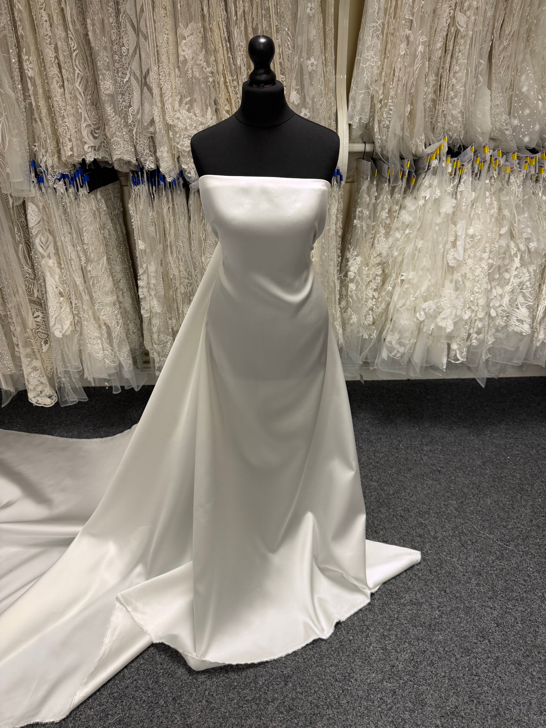 Pale Ivory Silk Blend Mikado - P598