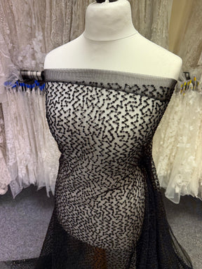 Black Sequin Embroidery Lace - EB3029