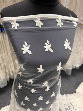 Ivory Embroidered Flower Lace – Entry