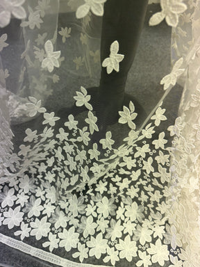 Ivory Embroidered Flower Lace – Entry