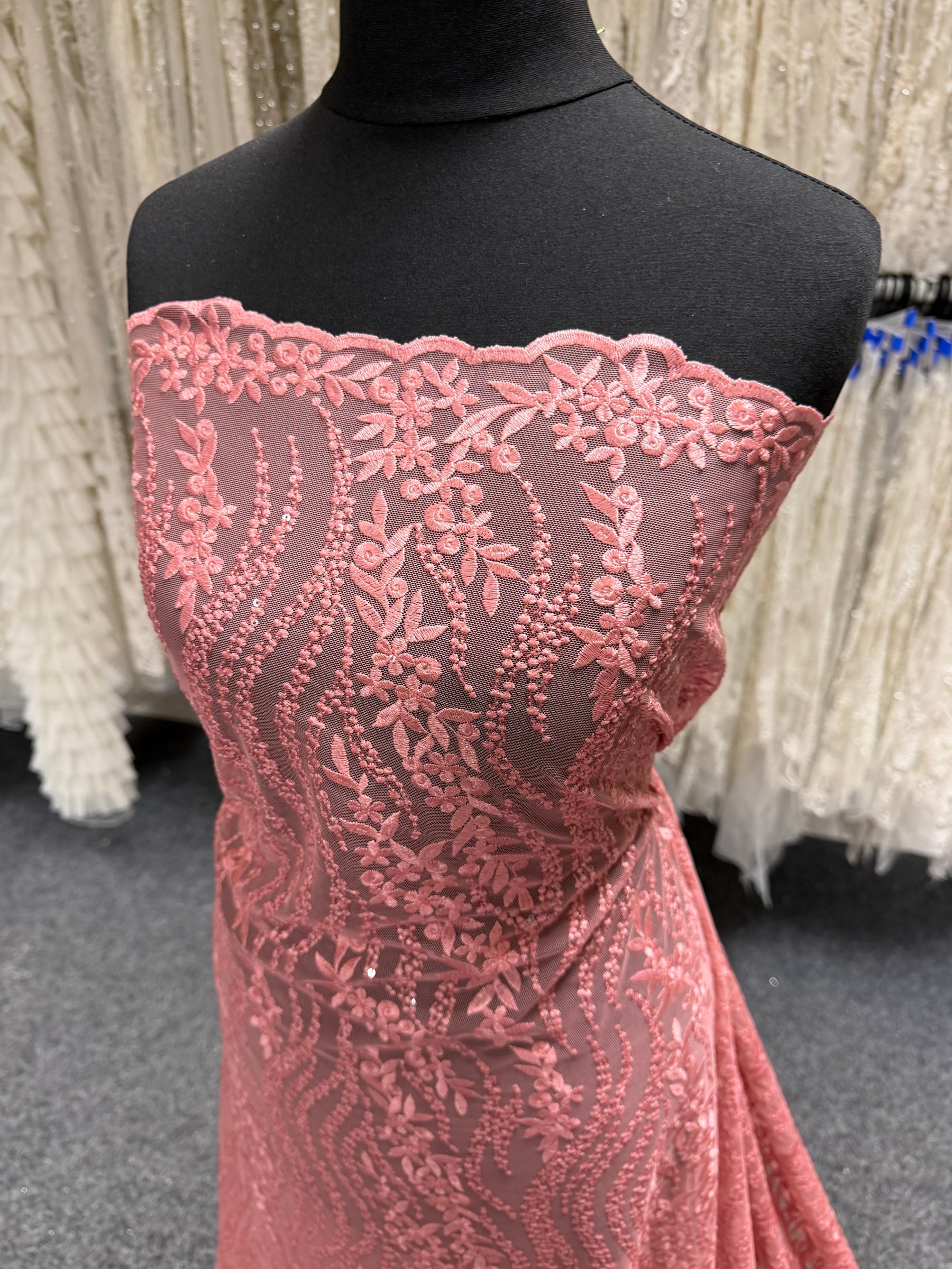 Pink Sequin Lace - EB3051
