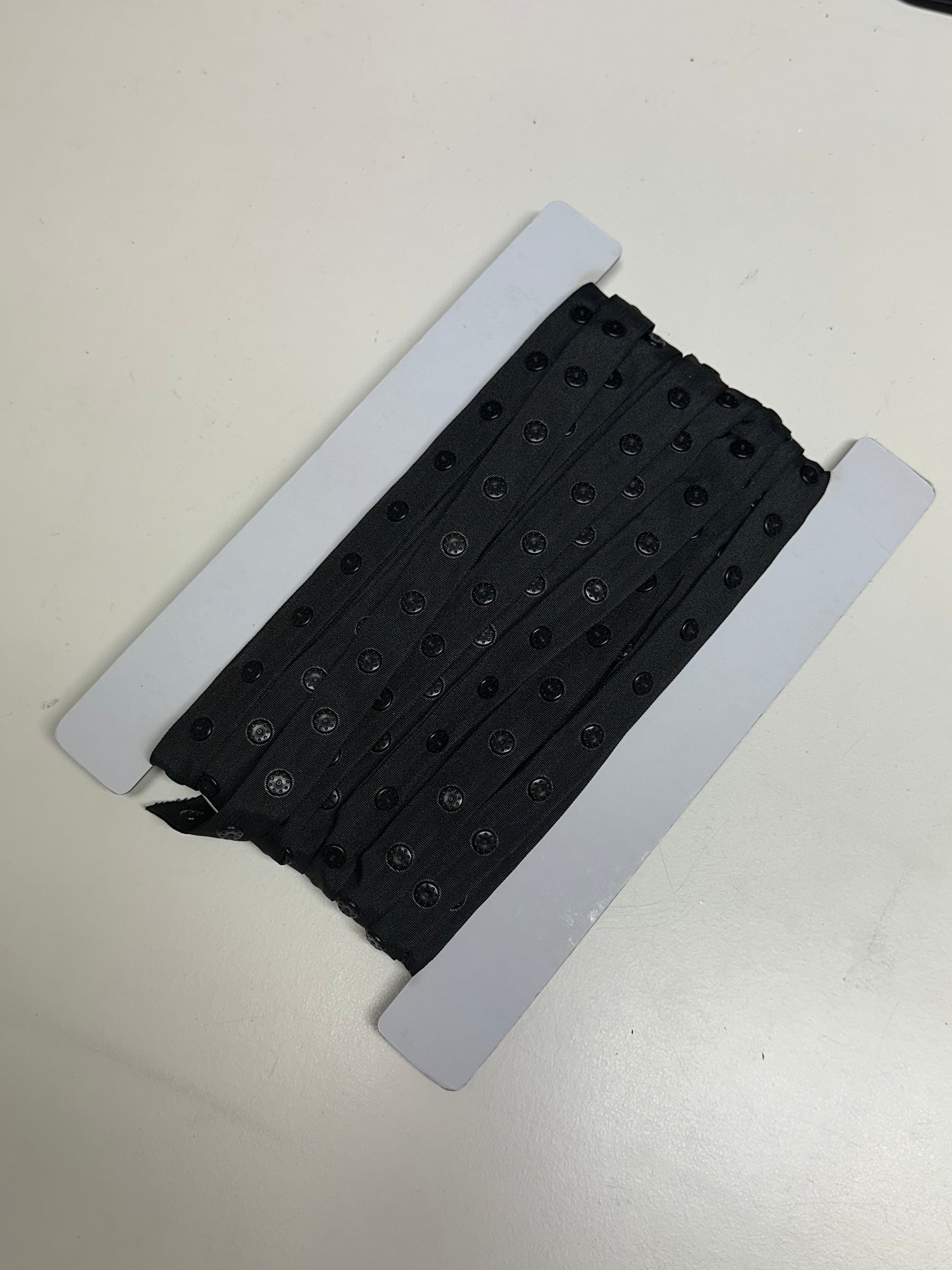 Black 25mm Spaced Popper Tape - A84
