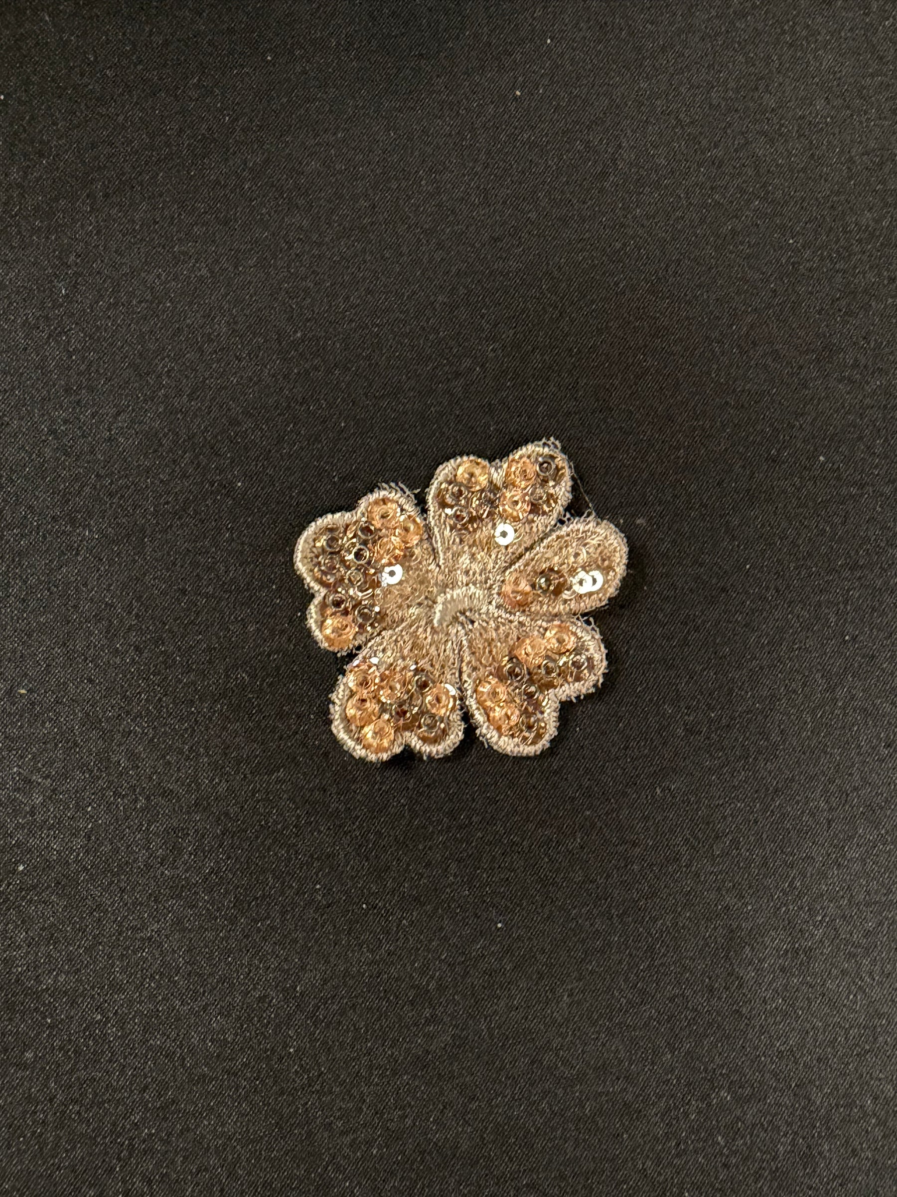 Dark Grey/Dusky Rose Beaded Motif - MT3005
