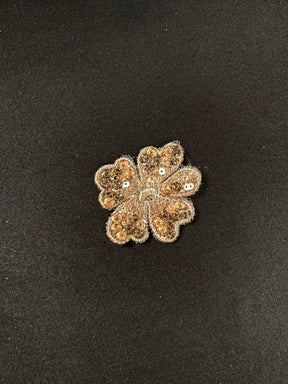 Dark Grey/Dusky Rose Beaded Motif - MT3005