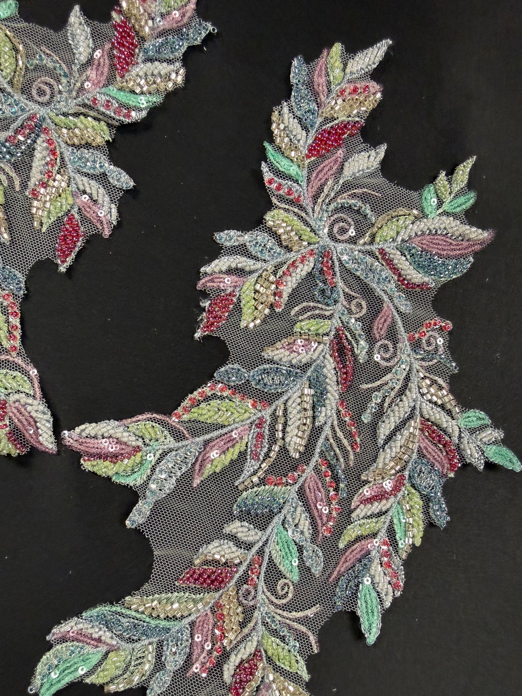 Multi Coloured Beaded Motif - MT4016