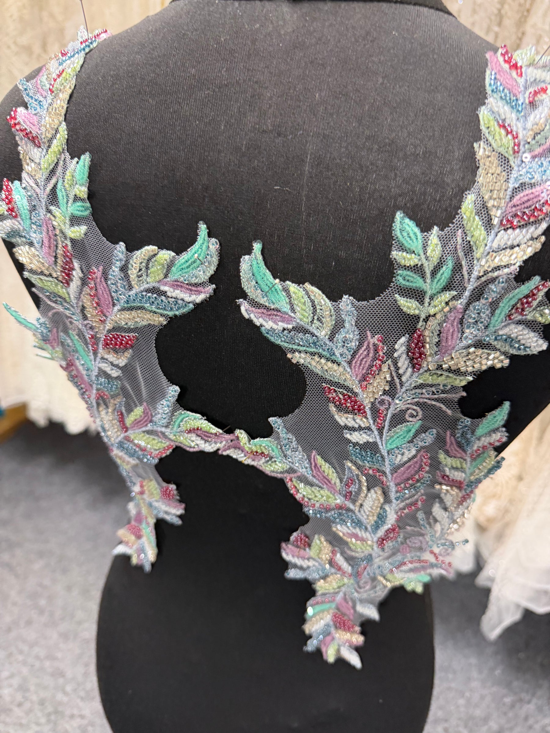 Multi Coloured Beaded Motif - MT4016