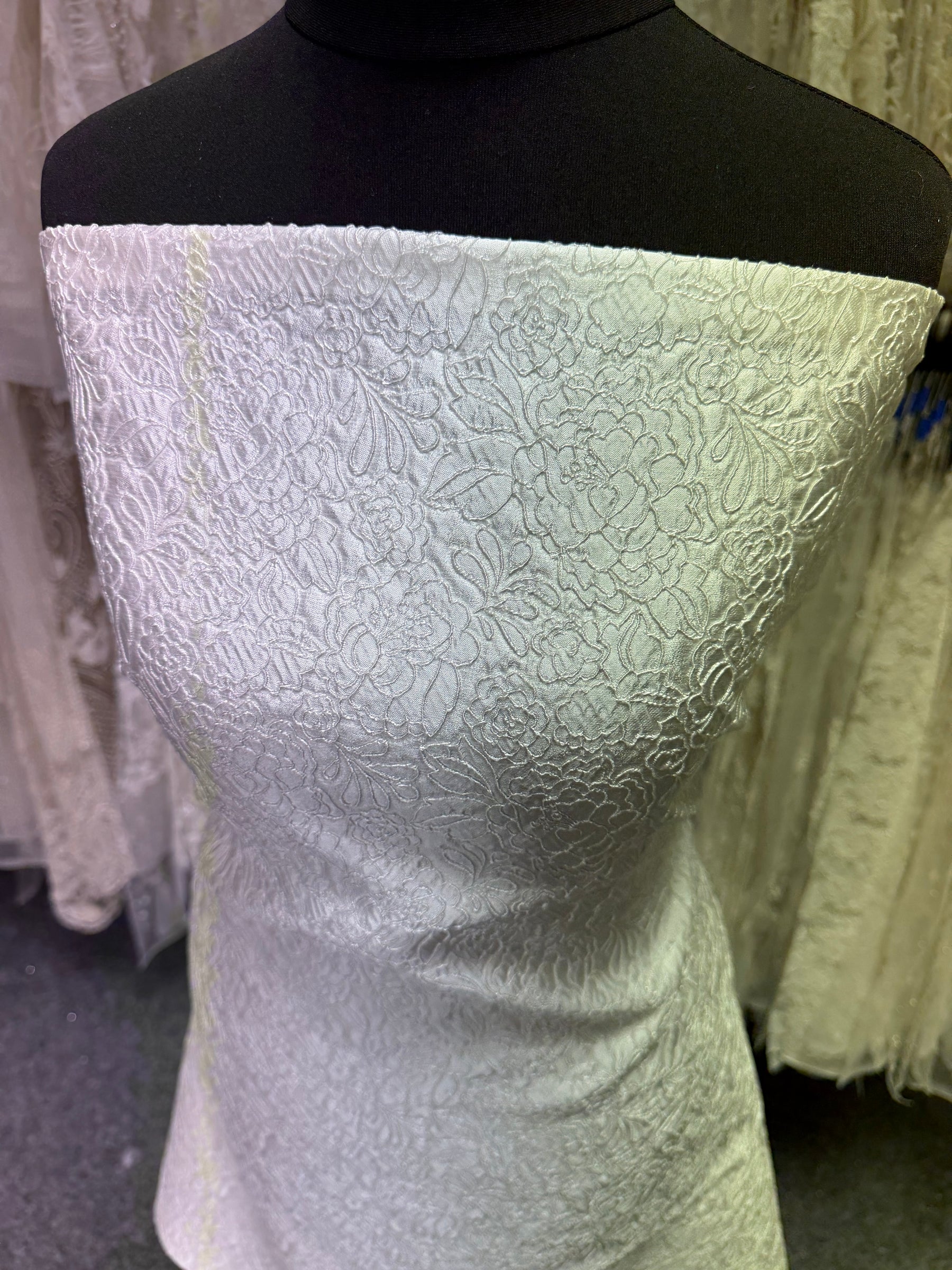 Pale Ivory Italian Raised Jacquard - P664