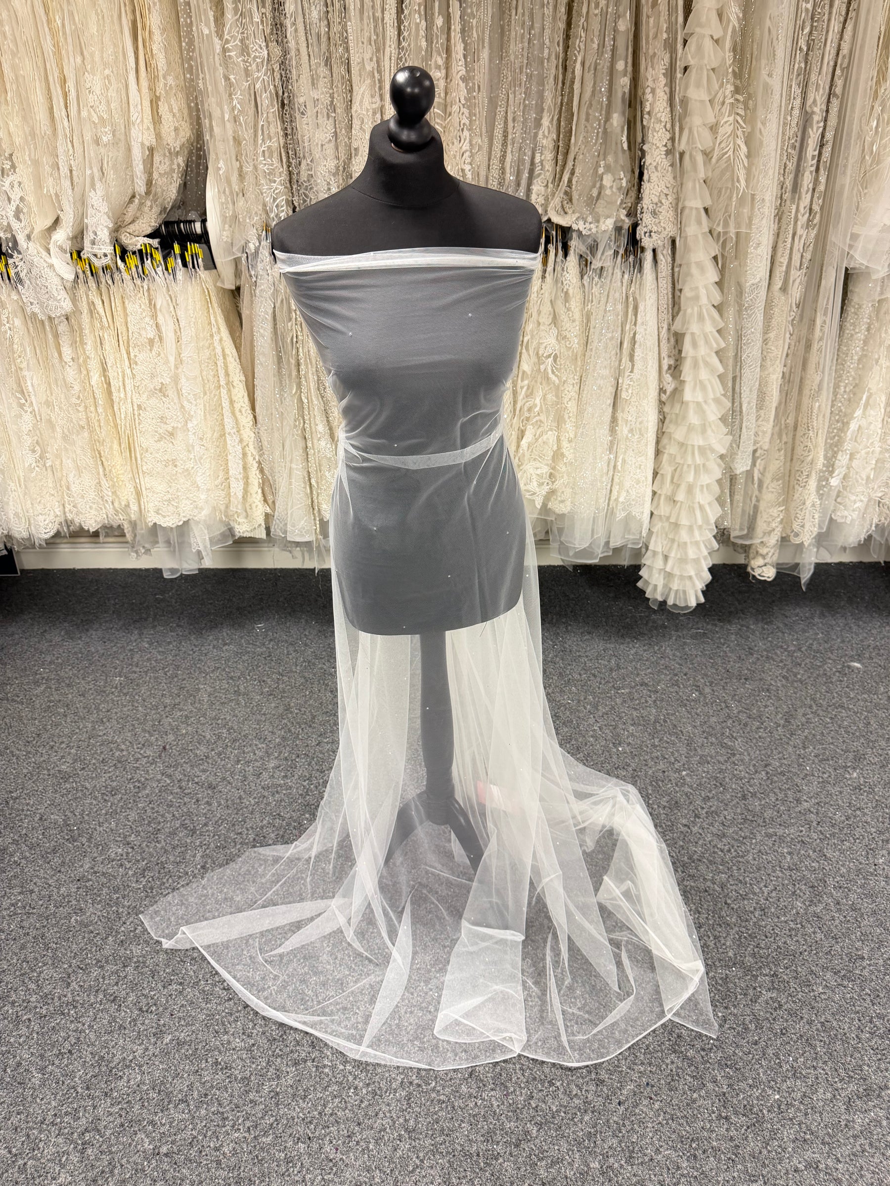 Ivory Eco Tulle With Crystals - EU1001