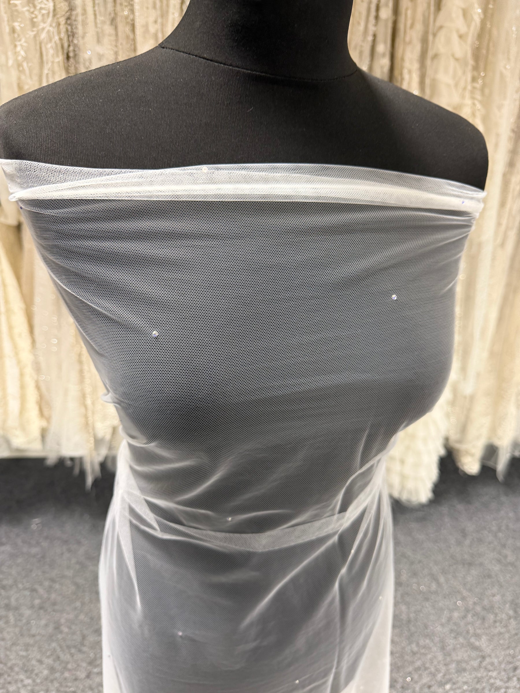 Ivory Eco Tulle With Crystals - EU1001