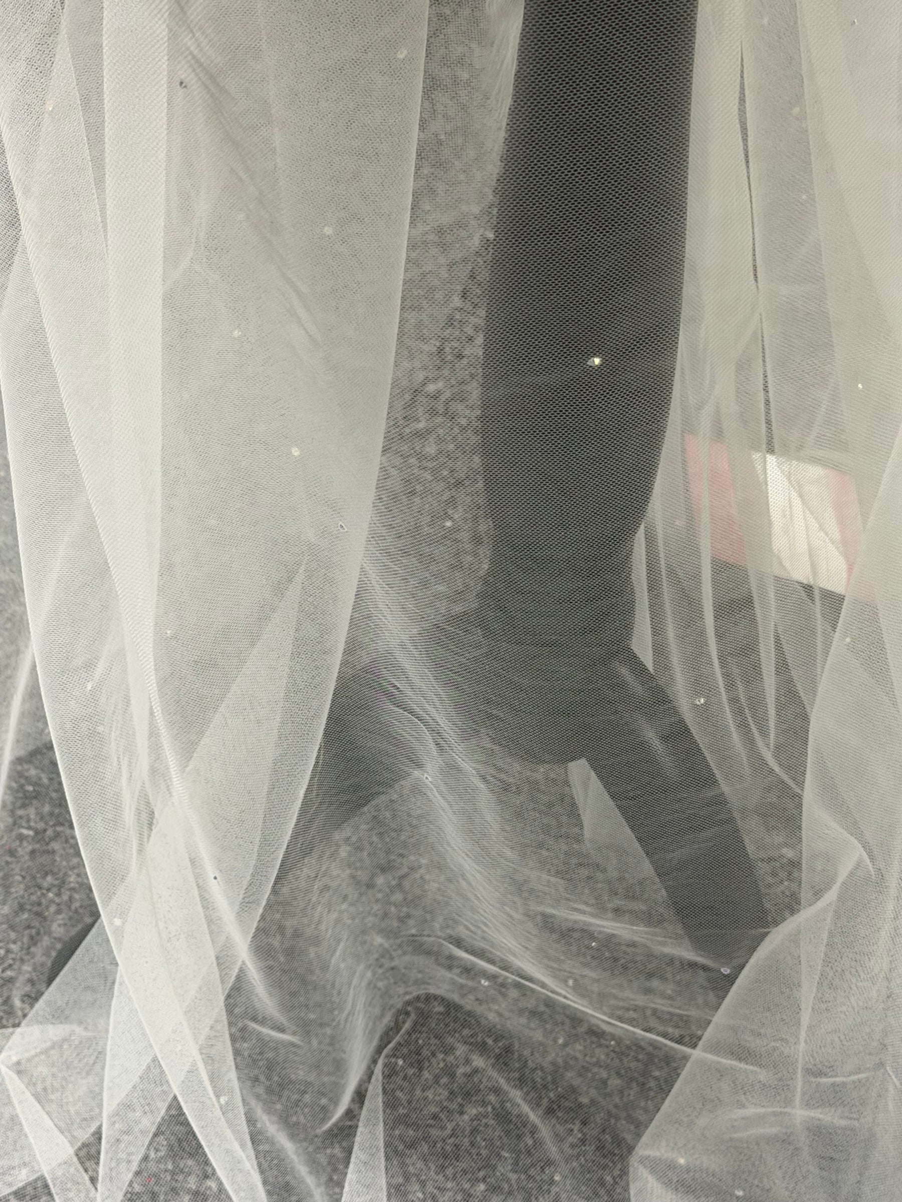 Ivory Eco Tulle With Crystals - EU1001