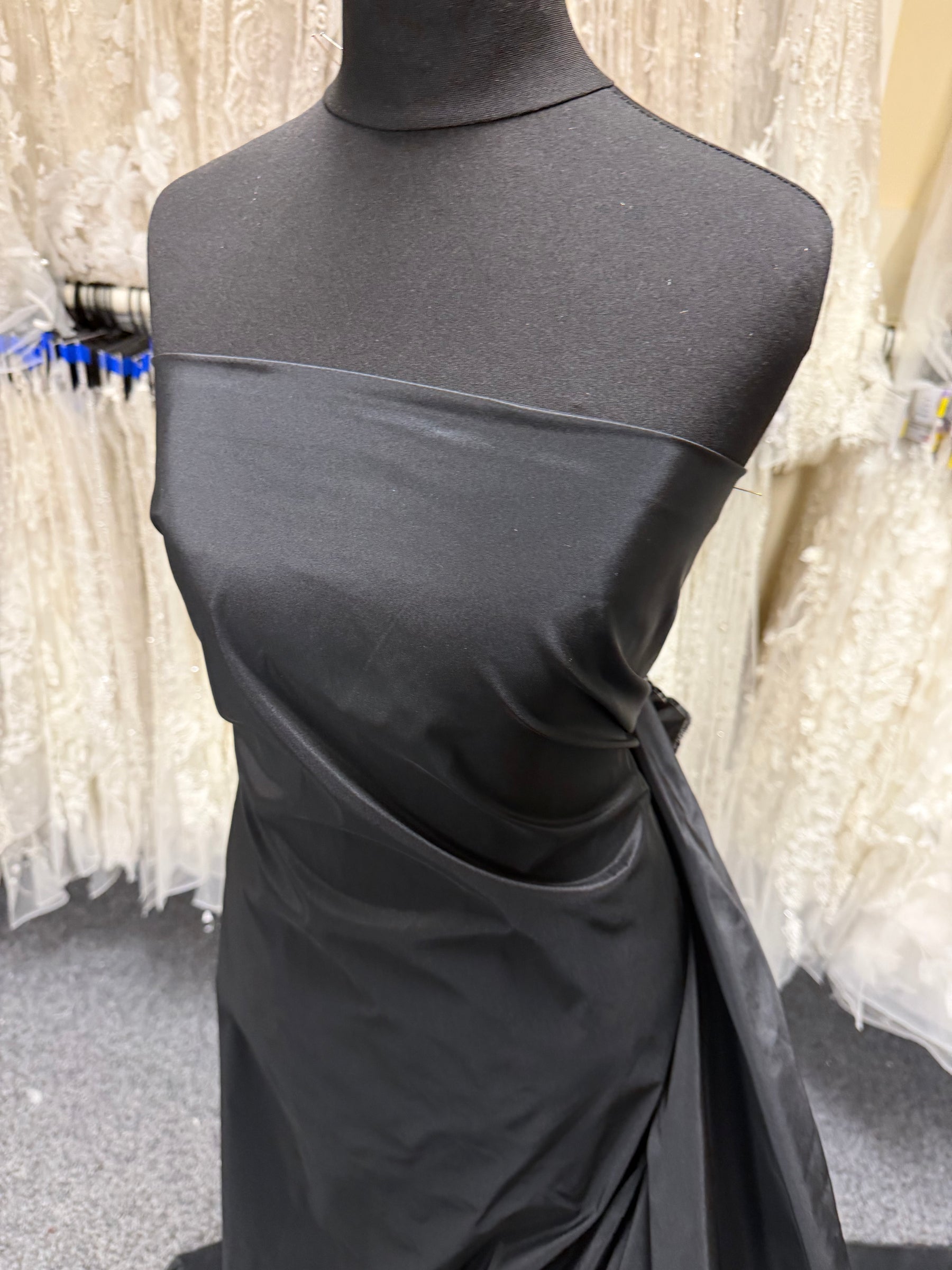 Black Polyester Taffeta - P599