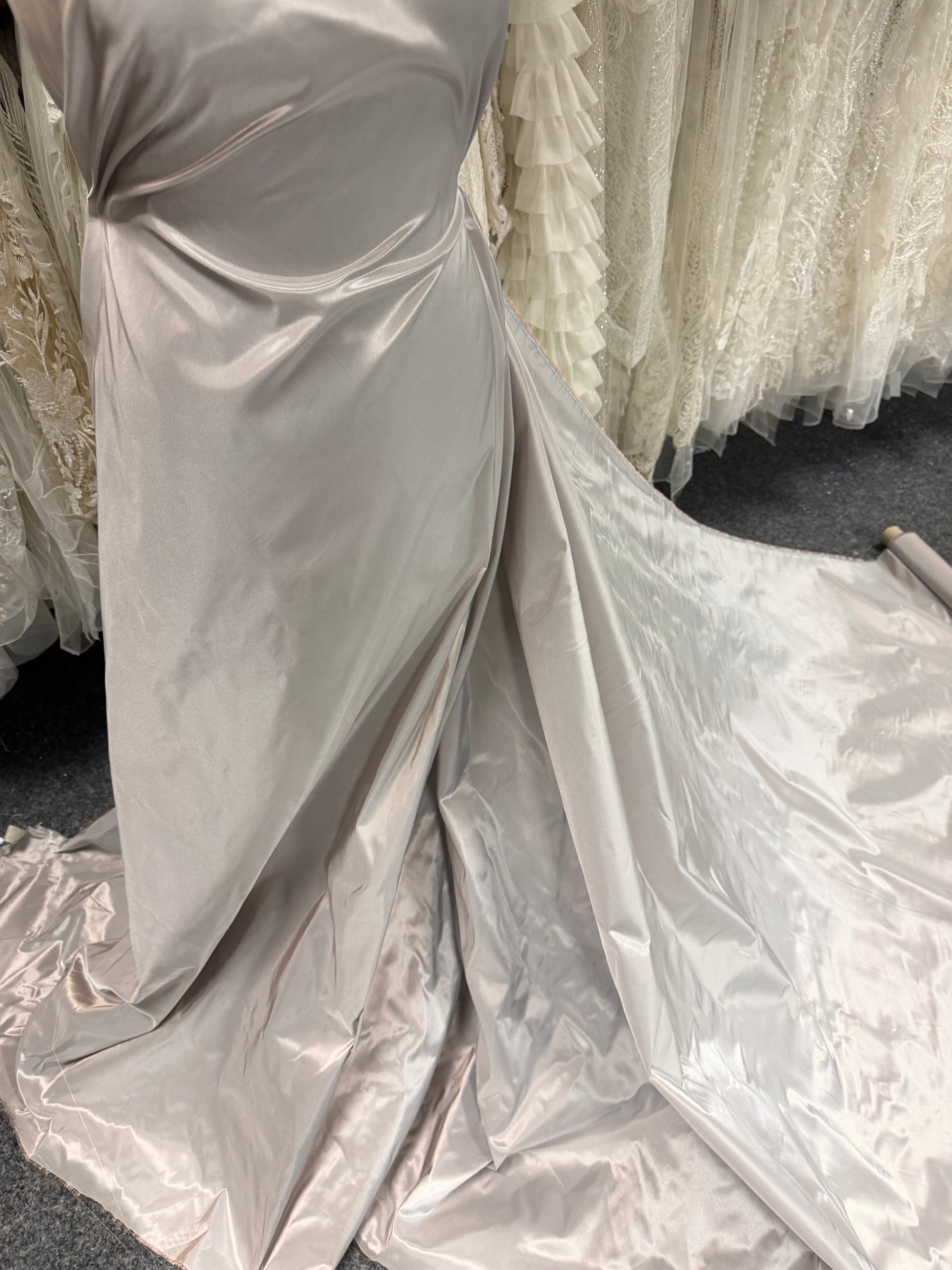 Antique Rose/Blue Polyester Taffeta - P600