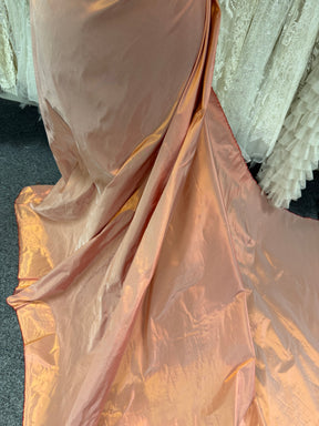 Wine/Gold Polyester Taffeta - P600