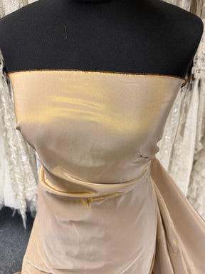 Chocolate/Gold Polyester Taffeta - P600