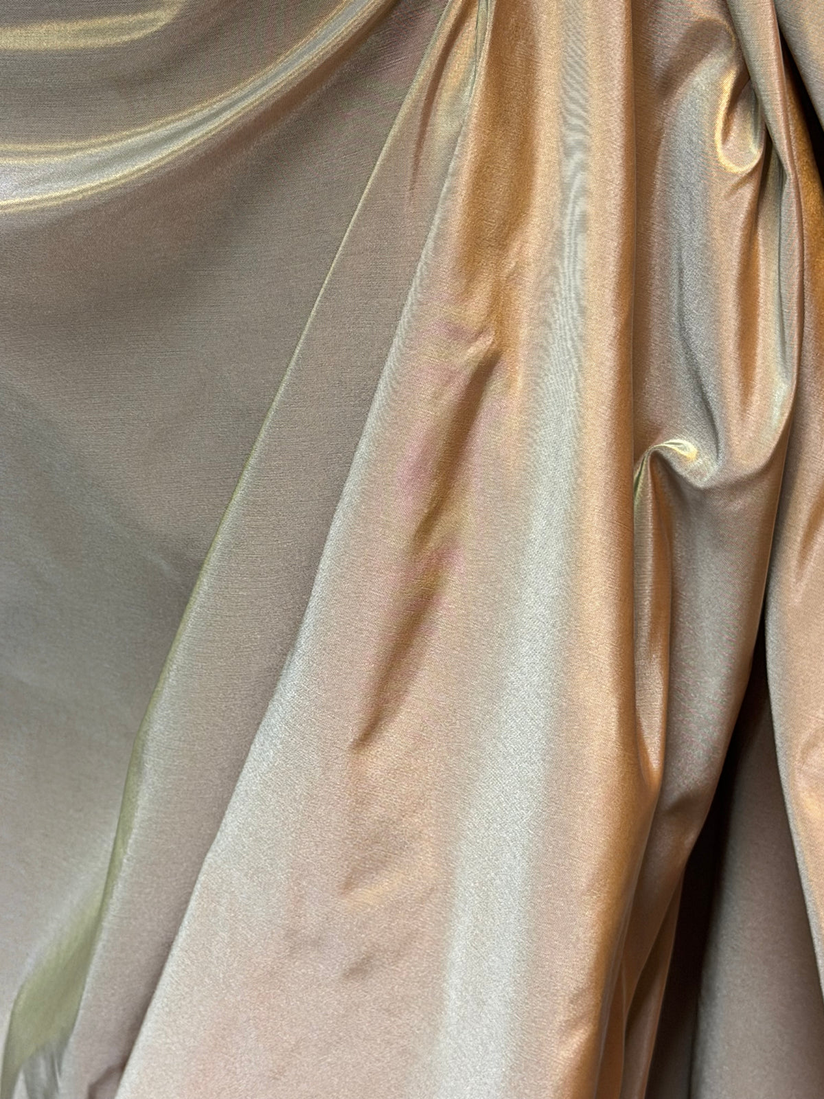 Green/Gold Polyester Taffeta - P600