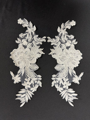Ivory Floral Lace Appliques - MT6007