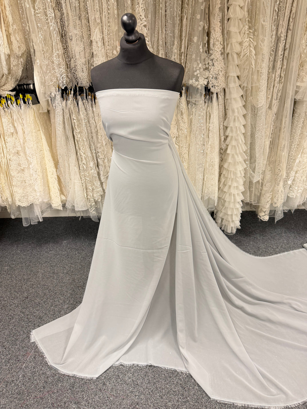 Silver Polyester Chiffon - Benevolence