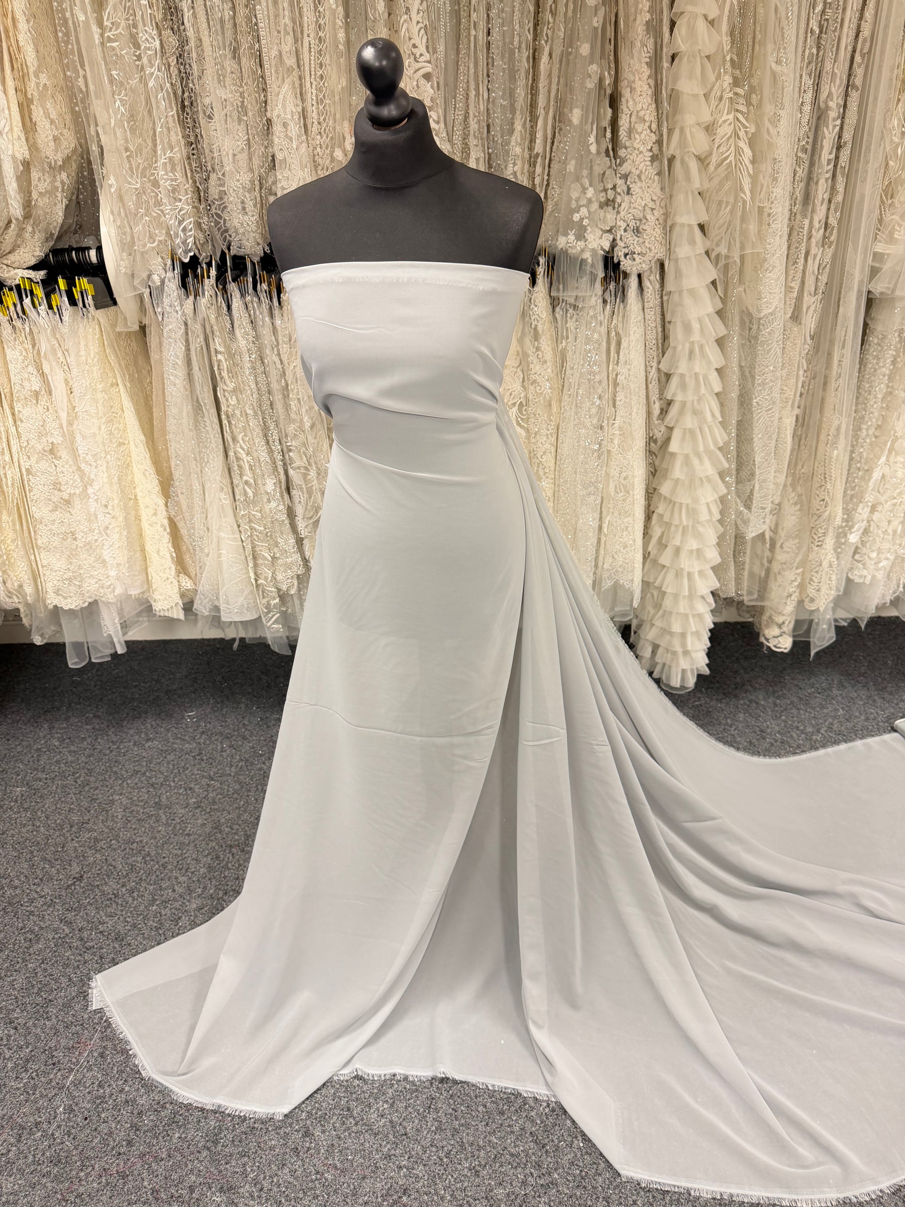 Silver Polyester Chiffon - Benevolence