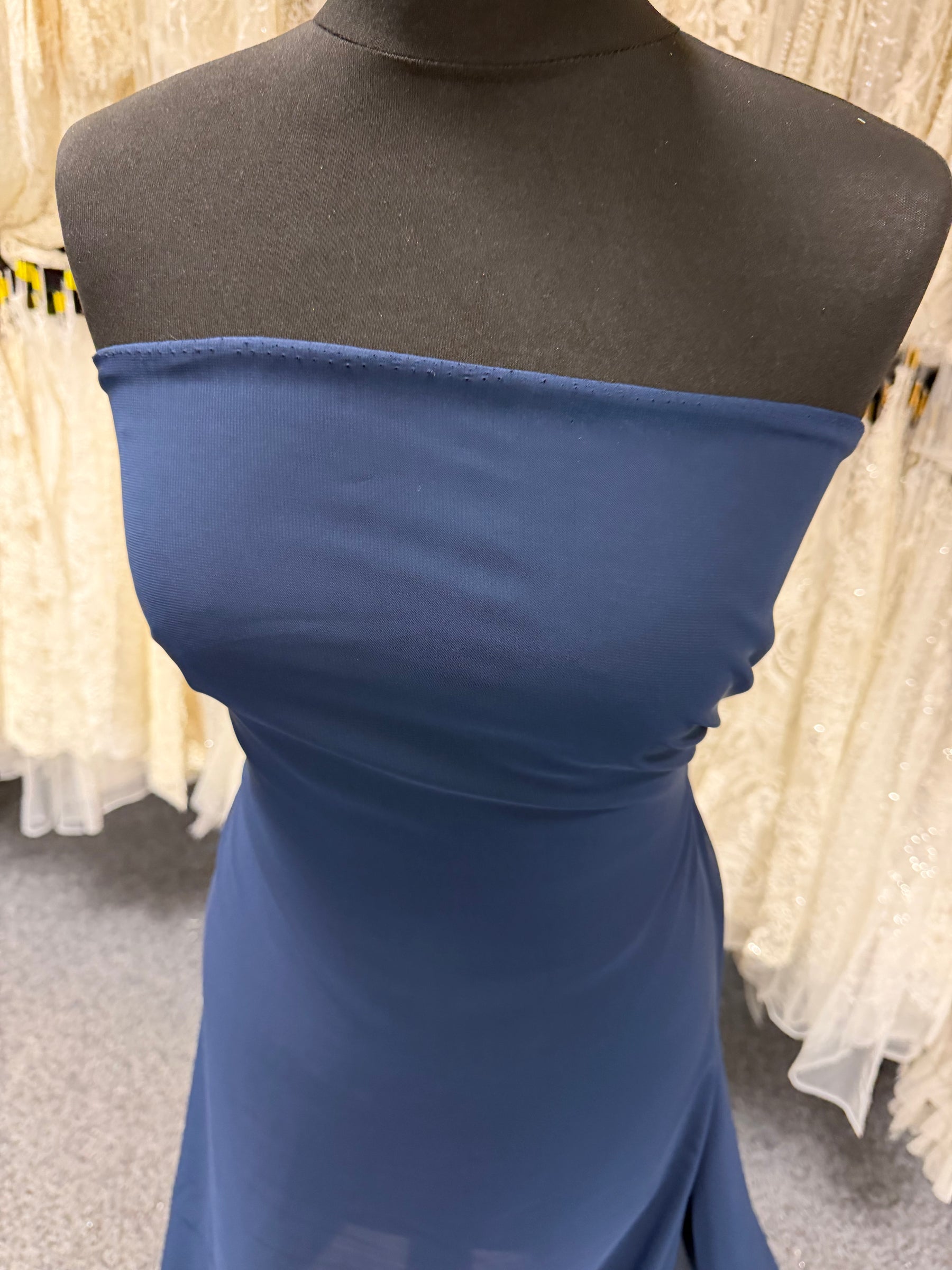 Navy Polyester Chiffon - Benevolence