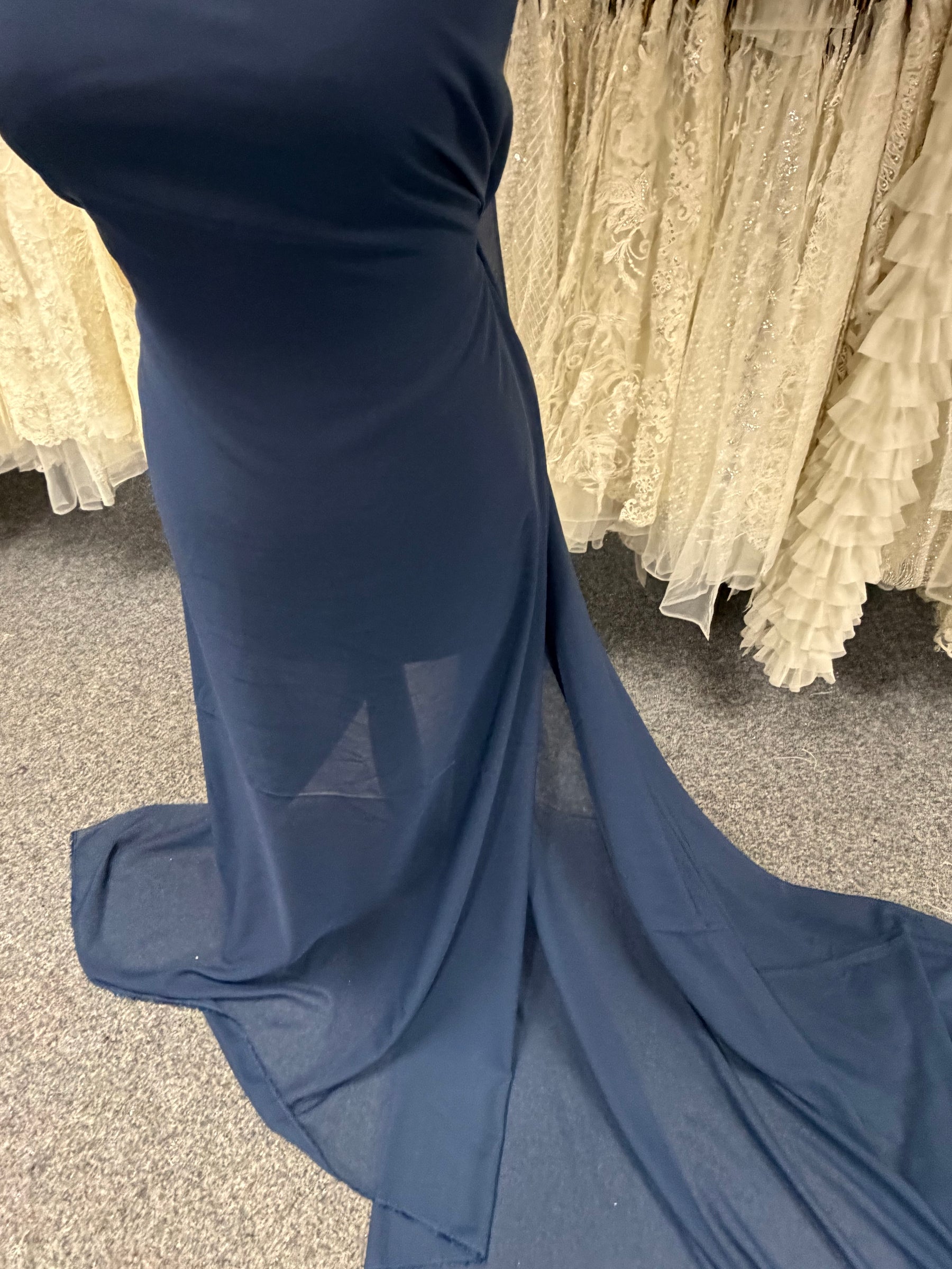 Navy Polyester Chiffon - Benevolence