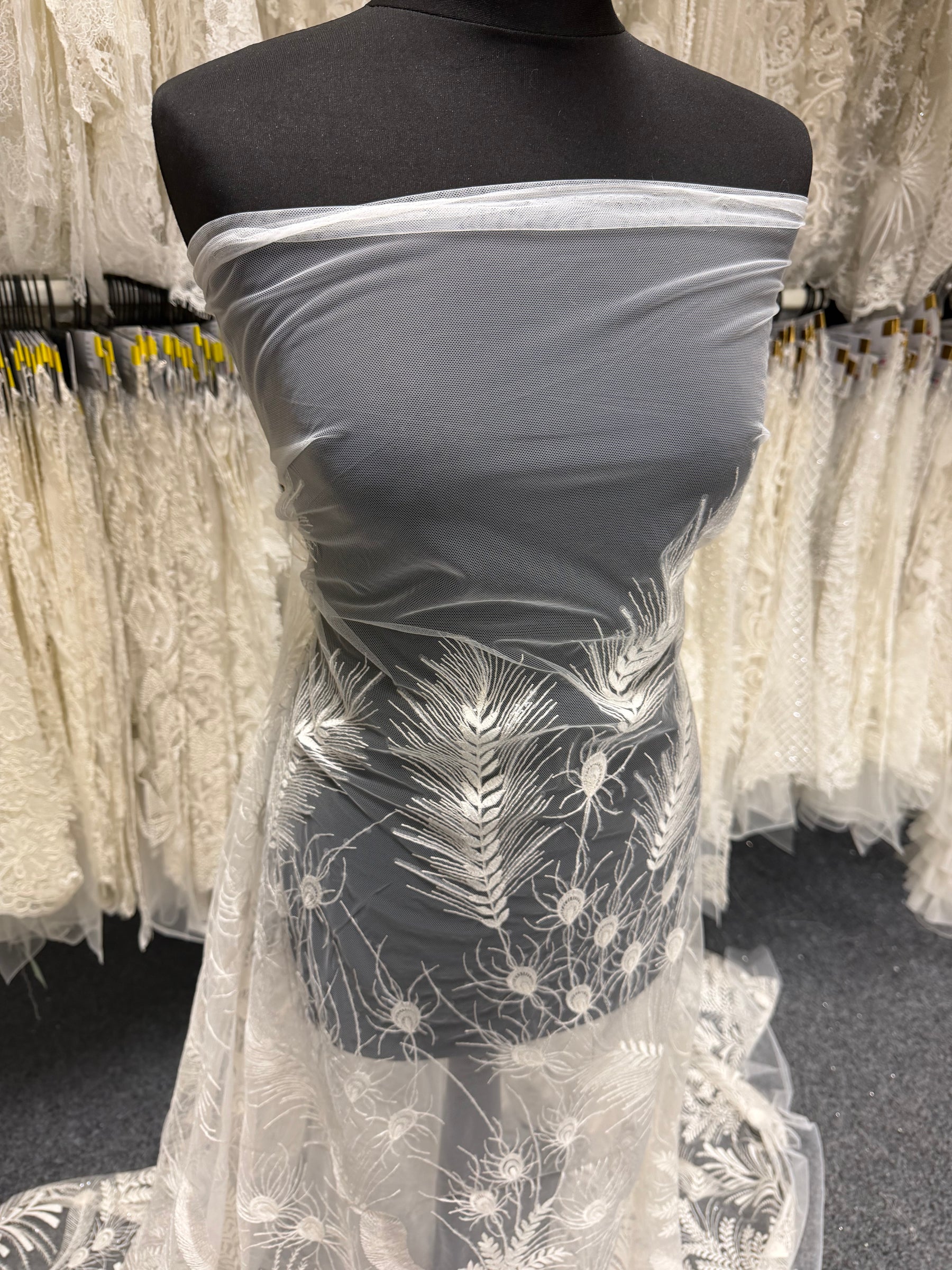 Ivory Sequin Embroidery Lace - EB3025
