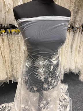 Ivory Sequin Embroidery Lace - EB3025
