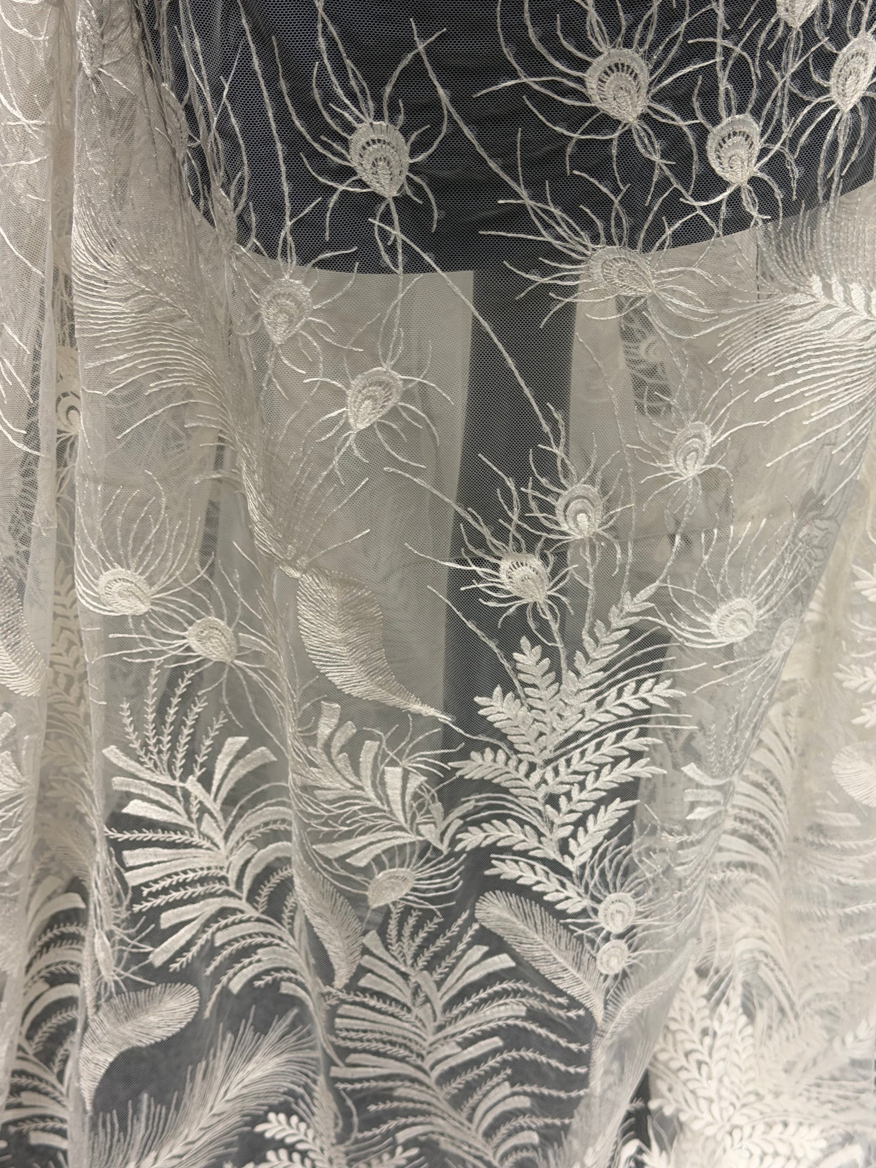 Ivory Sequin Embroidery Lace - EB3025