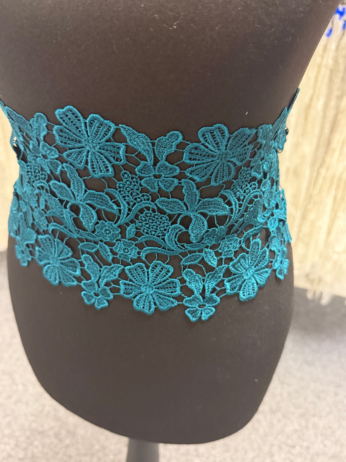 Teal Guipure Lace Trim – T347