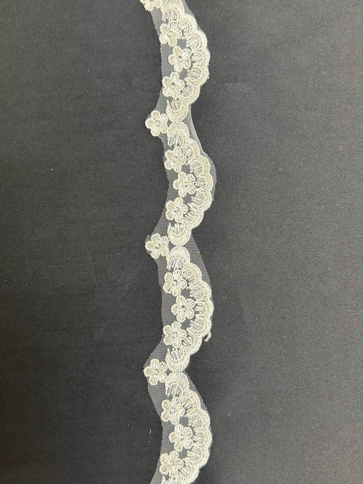 Ivory Corded Sequin Edging - T713