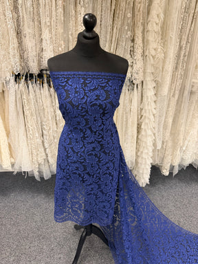 Electric Blue Eco French Corded Lace - LA4007