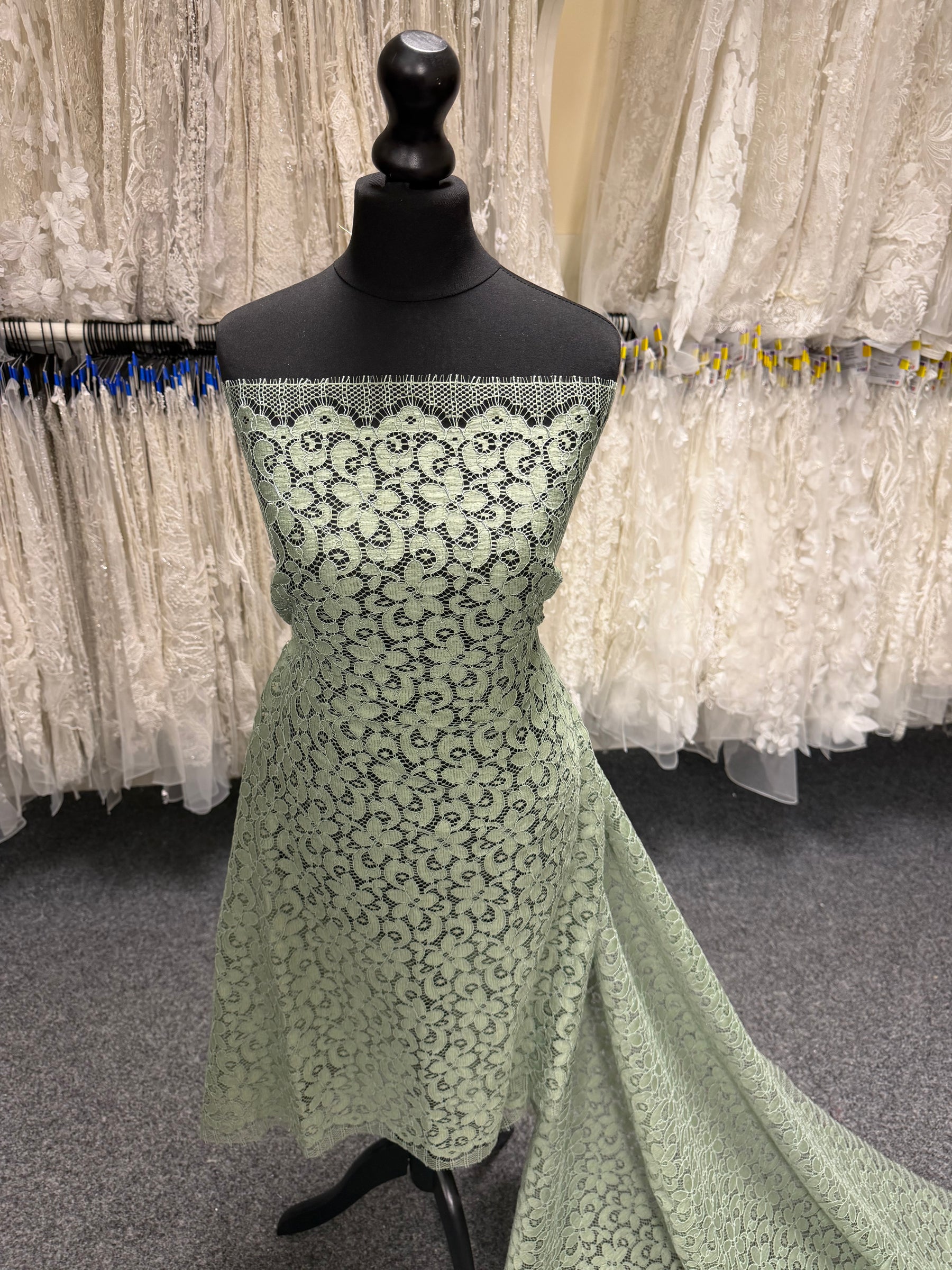 Peridot Green Corded French Lace - LA4008