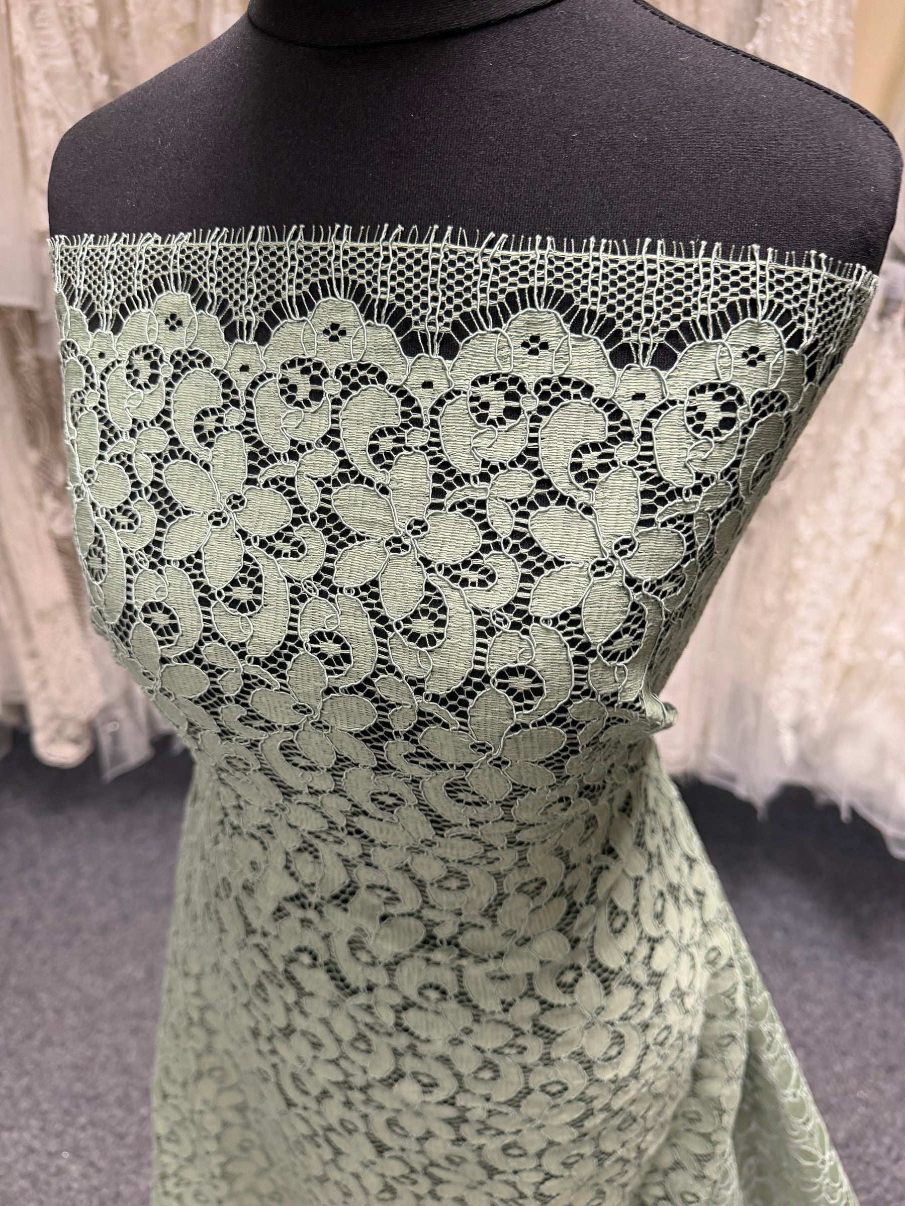 Peridot Green Corded French Lace - LA4008