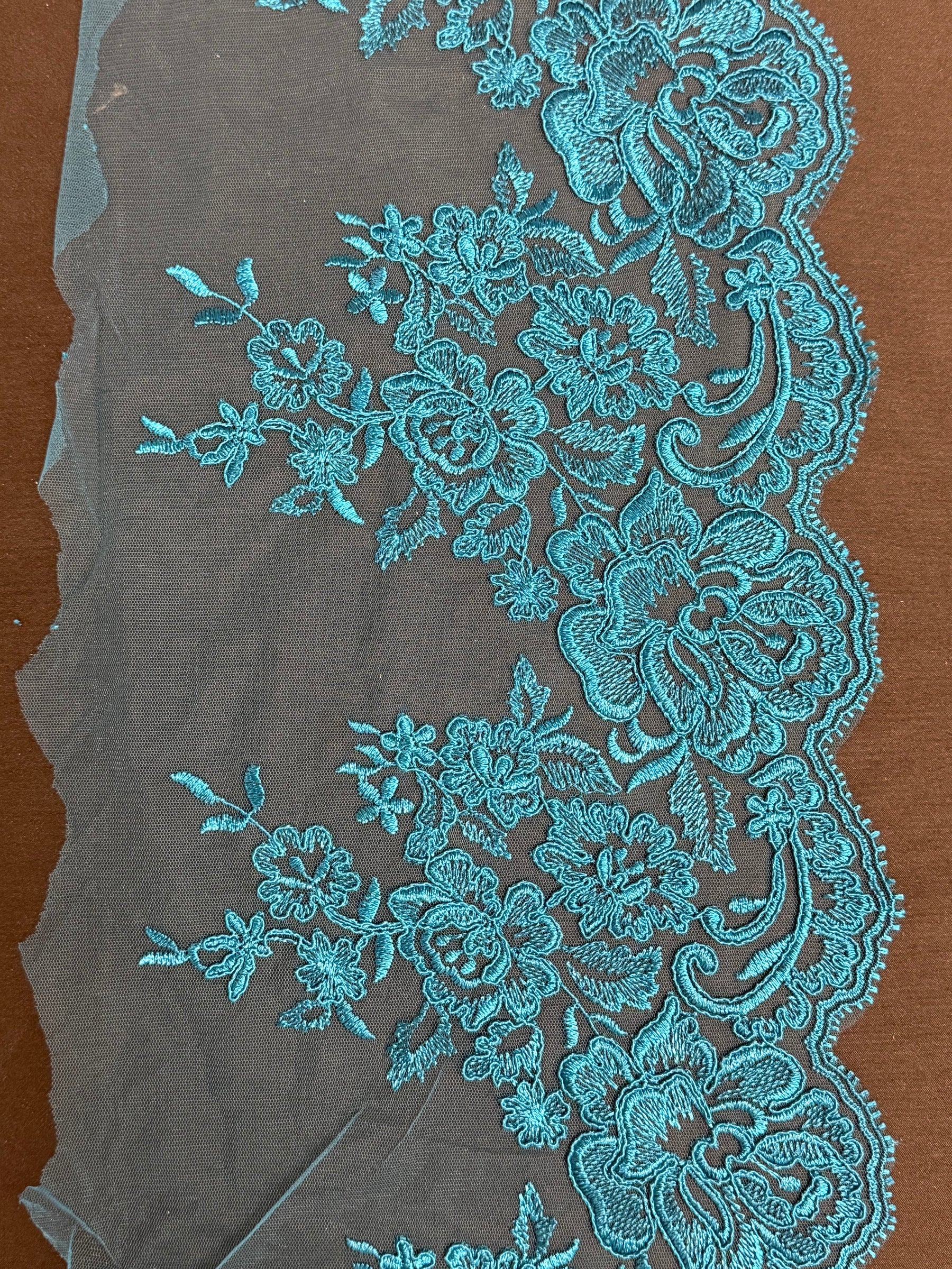 Teal Corded Edging - T726