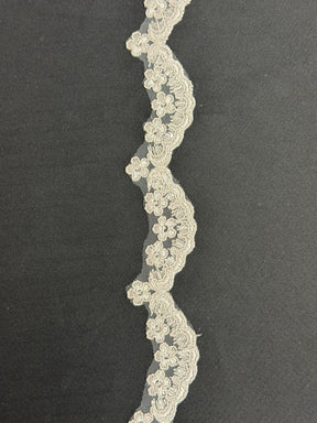 Silver Corded Sequin Edging - T713