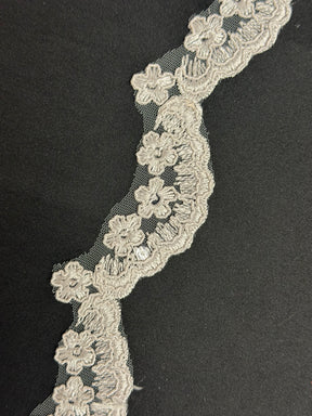 Silver Corded Sequin Edging - T713