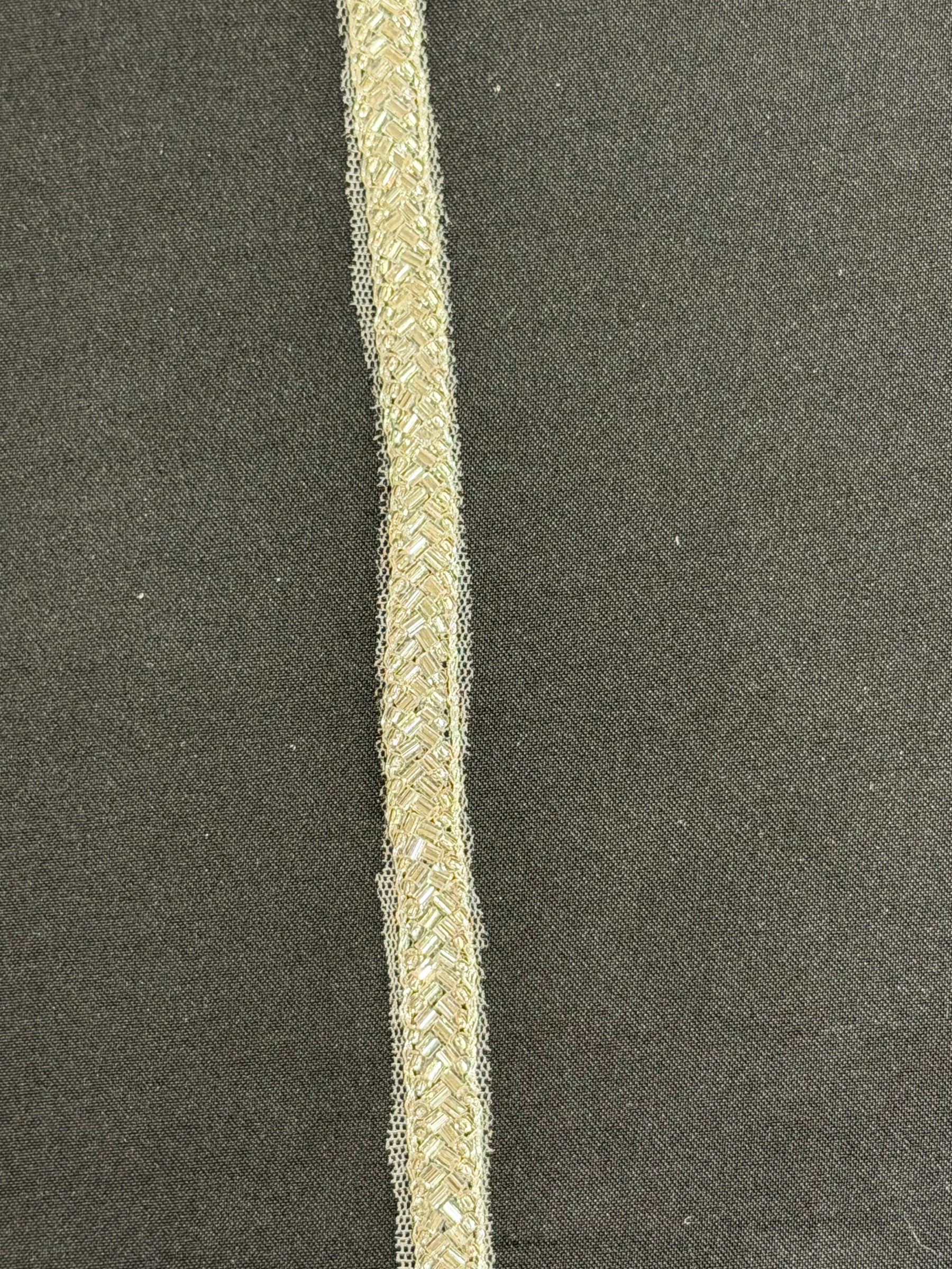 Silver Beaded Edging - T717