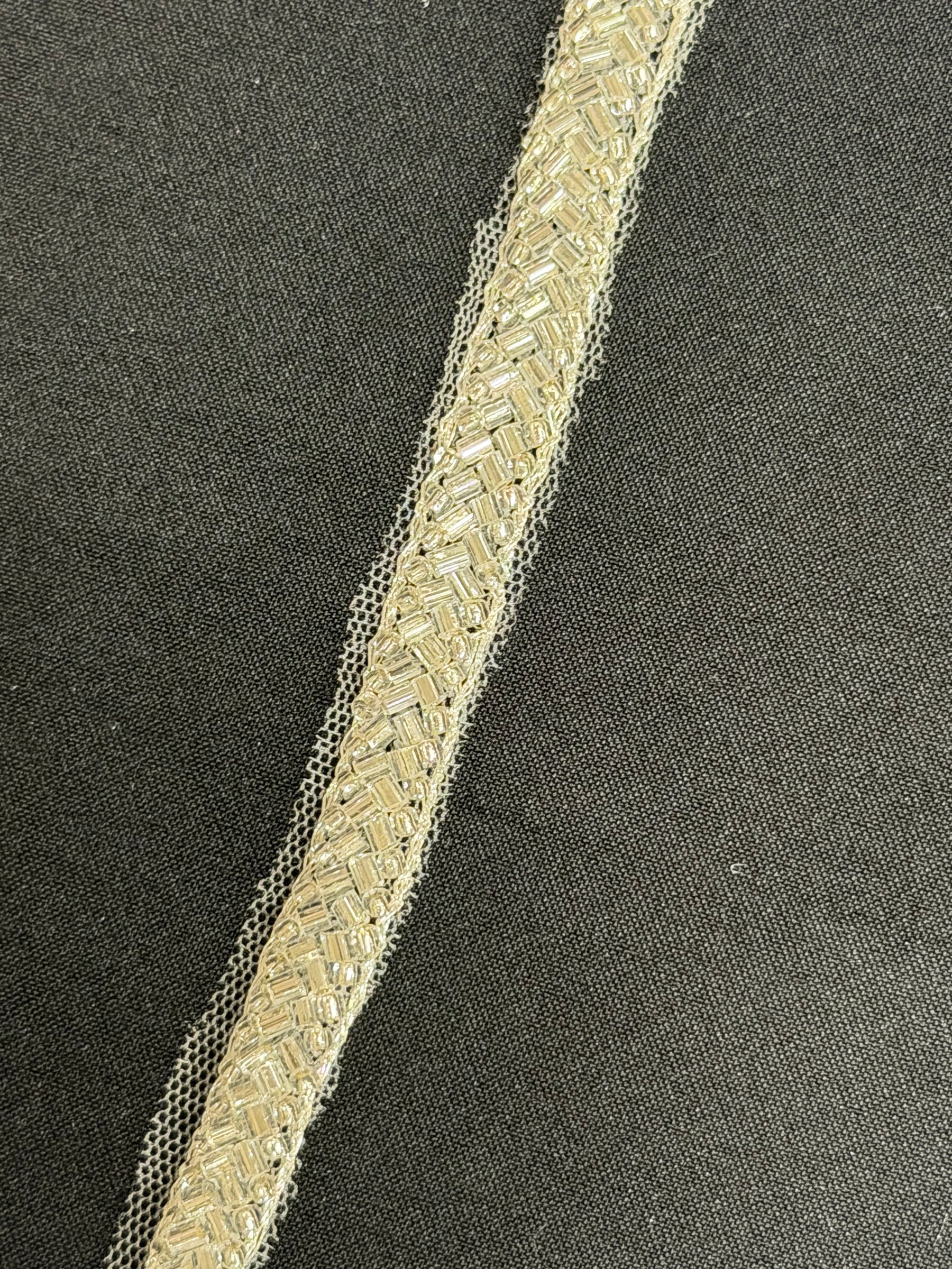 Silver Beaded Edging - T717