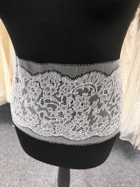 Porcelain Chantilly Lace Trim - Diallo