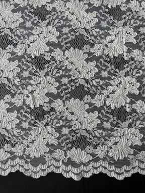 Pale Ivory Corded Wedding Lace - P379