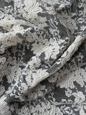 Dark Ivory Corded Wedding Lace - P379