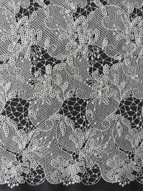 Ivory Sequin Embroidery Lace - EB3038